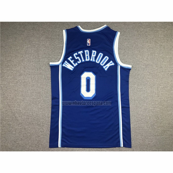 Camiseta Los Angeles Lakers Russell Westbrook NO 0 Classic 2021-22 Azul